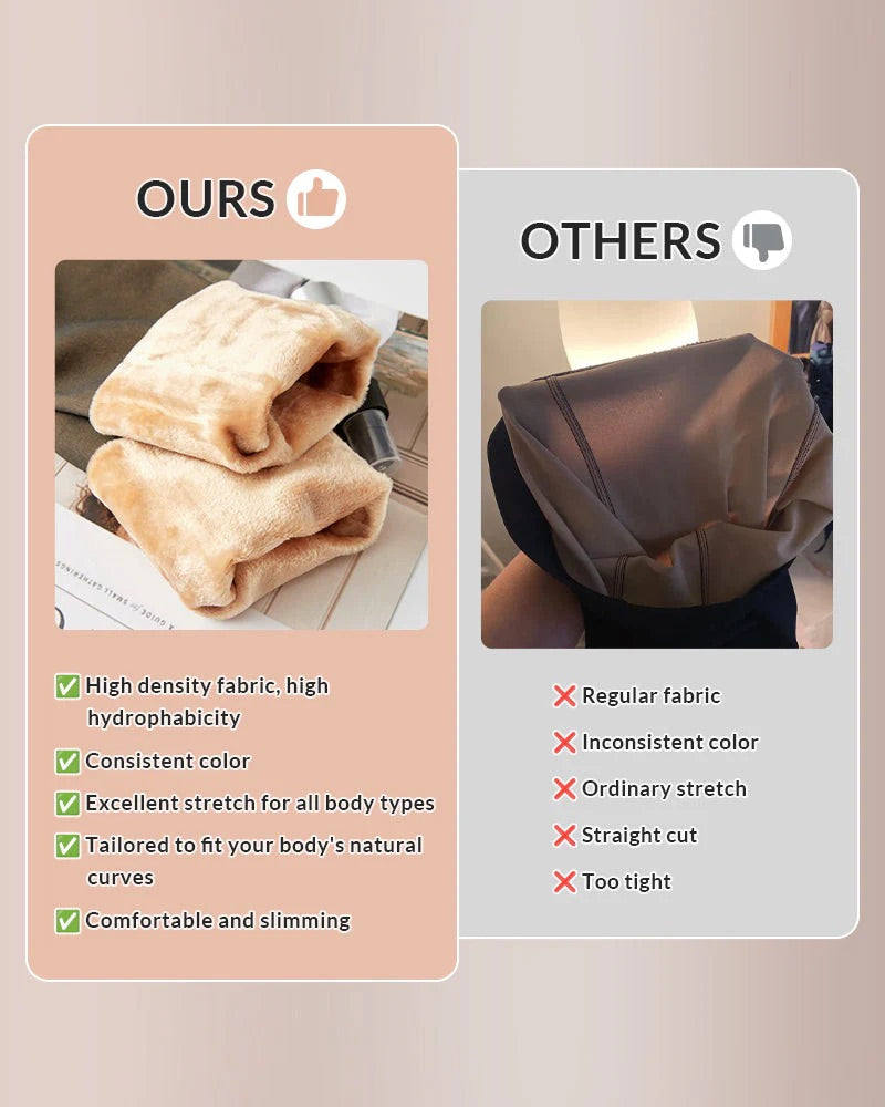 Slimming Fleece-Lined Sheer Leggings