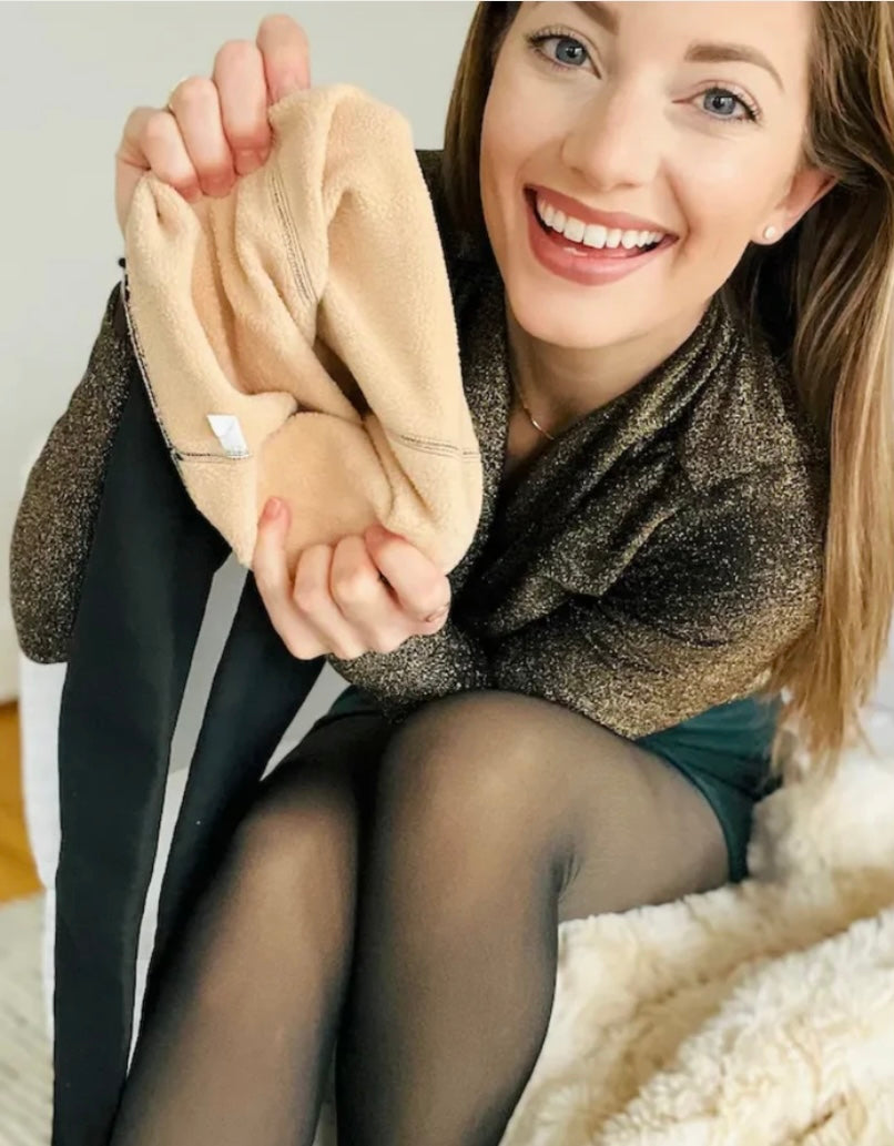 Slimming Fleece-Lined Sheer Leggings