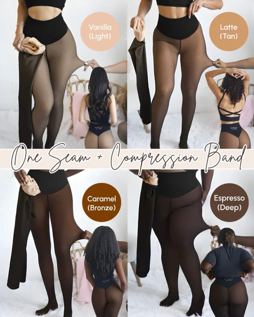 Slimming Fleece-Lined Sheer Leggings